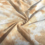 64" Cream Ivory Beige & White Tie Dye 100% Polyester Jersey Knit Fabric By Yard - APC Fabrics