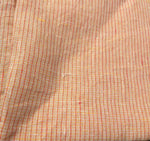 64" Cross Dyed Red & Yellow 100% Linen Lithuanian Woven Fabric By the Yard - APC Fabrics