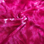 64" Fuchsia Hot Pink & White Modal Spandex Tie Dye Jersey Knit Fabric By Yard - APC Fabrics