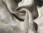 64" Oatmeal Beige Cream 100% Linen Medium 7 OZ Striped Woven Fabric By the Yard - APC Fabrics