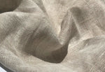 64" Oatmeal Beige Cream 100% Linen Medium 7 OZ Striped Woven Fabric By the Yard - APC Fabrics
