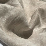 64" Oatmeal Beige Cream 100% Linen Medium 7 OZ Striped Woven Fabric By the Yard - APC Fabrics
