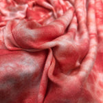 64" Pink & White Modal Spandex Stretch Tie Dyed Jersey Knit Fabric By the Yard - APC Fabrics