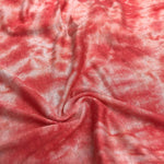64" Pink & White Modal Spandex Stretch Tie Dyed Jersey Knit Fabric By the Yard - APC Fabrics