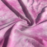64" Pink & White Tie Dyed Modal Spandex Stretch Jersey Knit Fabric By the Yard | APC Fabrics