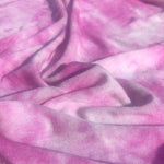 64" Pink & White Tie Dyed Modal Spandex Stretch Jersey Knit Fabric By the Yard | APC Fabrics