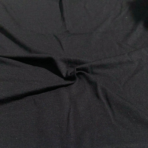 65" Black Modal Spandex Lycra Stretch Jersey Knit Fabric By the Yard - APC Fabrics