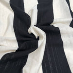 66" Black & White Striped Modal Spandex Lycra Stretch Knit Fabric By the Yard - APC Fabrics