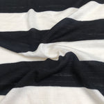 66" Black & White Striped Modal Spandex Lycra Stretch Knit Fabric By the Yard - APC Fabrics