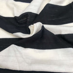 66" Black & White Striped Modal Spandex Lycra Stretch Knit Fabric By the Yard - APC Fabrics