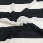 66" Black & White Striped Modal Spandex Lycra Stretch Knit Fabric By the Yard - APC Fabrics