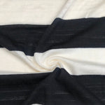 66" Black & White Striped Modal Spandex Lycra Stretch Knit Fabric By the Yard - APC Fabrics
