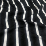 66" Black & White Striped Modal Spandex Yarn Dyed Knit Fabric By the Yard - APC Fabrics