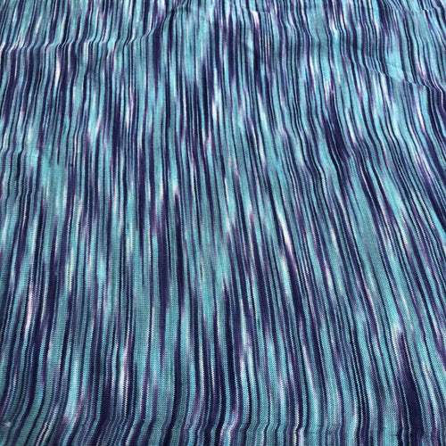 66" Blue & Purple Space Dyed 100% Bamboo Knit Fabric By the Yard - APC Fabrics