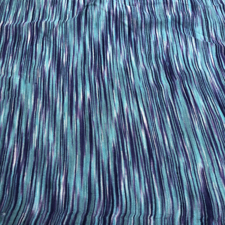 66" Blue & Purple Space Dyed 100% Bamboo Knit Fabric By the Yard - APC Fabrics