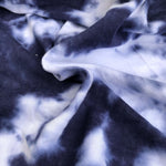 66" Blue & White Tie Dye 100% Cotton Jersey Knit Fabric By the Yard | APC Fabrics