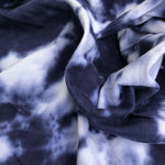 66" Blue & White Tie Dye 100% Cotton Jersey Knit Fabric By the Yard | APC Fabrics