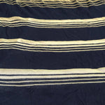 66" Modal Spandex Stretch Dark Navy & Gold Striped Jersey Knit Fabric By Yard - APC Fabrics