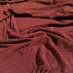 66" Solid Burgundy Maroon 100% Bamboo Knit Fabric By the Yard - APC Fabrics