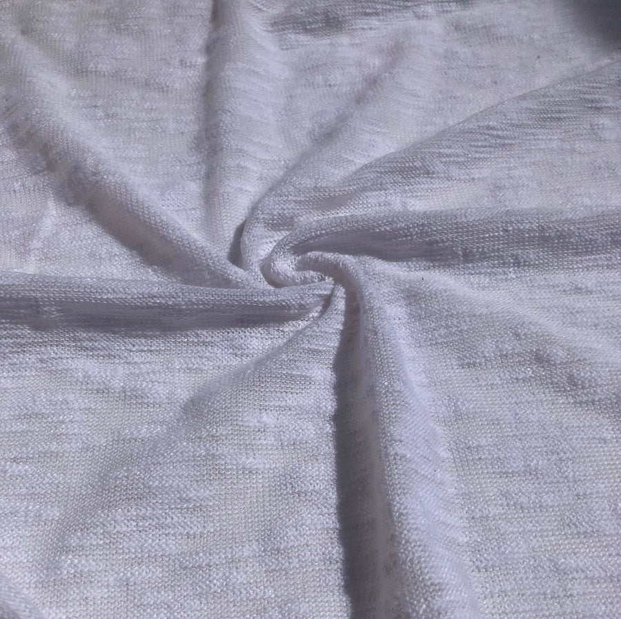 66" White Slub 100% Acrylic Sweater Knit Fabric By the Yard - APC Fabrics