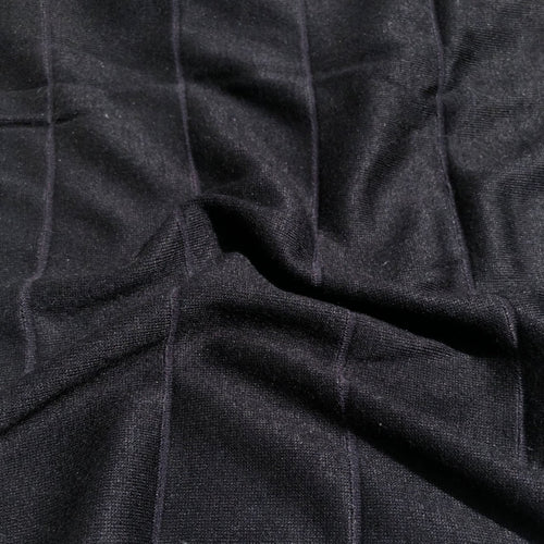 68" Black Striped Modal Spandex Stretch Blend Piece Dyed Knit Fabric By the Yard - APC Fabrics