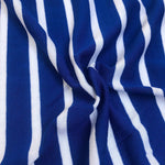 68" Blue & White Striped Modal Spandex Yarn Dyed Knit Fabric By the Yard - APC Fabrics