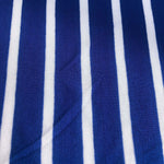 68" Blue & White Striped Modal Spandex Yarn Dyed Knit Fabric By the Yard - APC Fabrics
