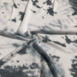68" Gray & White Tie Dyed Bamboo Spandex Stretch Blend  Knit Fabric By the Yard | APC Fabrics