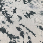 68" Gray & White Tie Dyed Bamboo Spandex Stretch Blend  Knit Fabric By the Yard - APC Fabrics