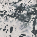 68" Gray & White Tie Dyed Bamboo Spandex Stretch Blend  Knit Fabric By the Yard - APC Fabrics