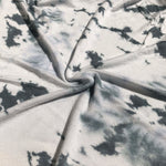 68" Gray & White Tie Dyed Bamboo Spandex Stretch Blend  Knit Fabric By the Yard | APC Fabrics