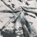 68" Gray & White Tie Dyed Bamboo Spandex Stretch Blend  Knit Fabric By the Yard | APC Fabrics