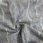 68" Heather Gray Striped 100% Modal Yarn Dyed Jersey Knit Fabric By the Yard | APC Fabrics