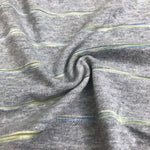 68" Heather Gray Striped 100% Modal Yarn Dyed Jersey Knit Fabric By the Yard | APC Fabrics