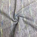 68" Heather Gray Striped 100% Modal Yarn Dyed Jersey Knit Fabric By the Yard | APC Fabrics