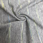 68" Heather Gray Striped 100% Modal Yarn Dyed Jersey Knit Fabric By the Yard | APC Fabrics