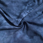 68"  Indigo Blue Tie Dye 100% Cotton Jersey Knit Fabric By the Yard - APC Fabrics