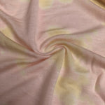 68" Pink & Yellow Tie Dyed Modal Spandex Stretch Jersey Knit Fabric By the Yard - APC Fabrics