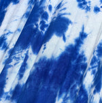 60" Ocean Blue & White Cotton Modal Spandex Stretch Tie Dye Tie Dyed Apparel Jersey Knit Fabric by The Yard - APC Fabrics