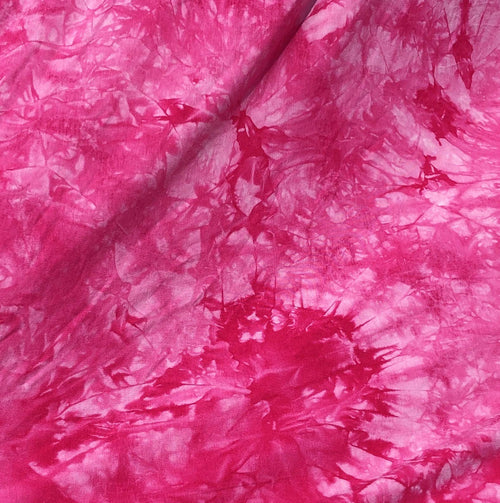 60" Bamboo 4-Way with Spandex Hot Pink Tie Dye Jersey Knit Fabric