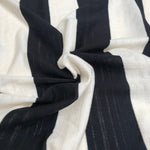 66" Modal Spandex Striped Black & White Knit Fabric By the Yard | APC Fabrics