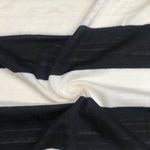 66" Modal Spandex Striped Black & White Knit Fabric By the Yard | APC Fabrics