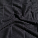 68" Modal Jersey Spandex  Stretch Piece Dyed Black Striped Knit Fabric By the Yard | APC Fabrics
