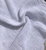 56" 100% Cotton Gauze Wrinkly Off White Ivory Woven Fabric By the Yard - APC Fabrics