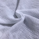 56" 100% Cotton Gauze Wrinkly Off White Ivory Woven Fabric By the Yard - APC Fabrics