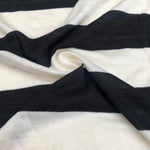 66" Modal Spandex Striped Black & White Knit Fabric By the Yard | APC Fabrics