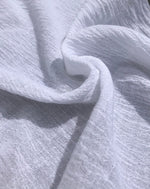 56" 100% Cotton Gauze Wrinkly Off White Ivory Woven Fabric By the Yard - APC Fabrics