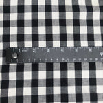 58" Cotton Poplin Spandex Lycra Stretch 5 OZ Plaid Gingham Checkered Black White & Gray Woven Fabric By the Yard - APC Fabrics