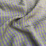 54" Rayon Green & Purple Checkered Check Gingham Gauze Woven Fabric By the Yard | APC Fabrics