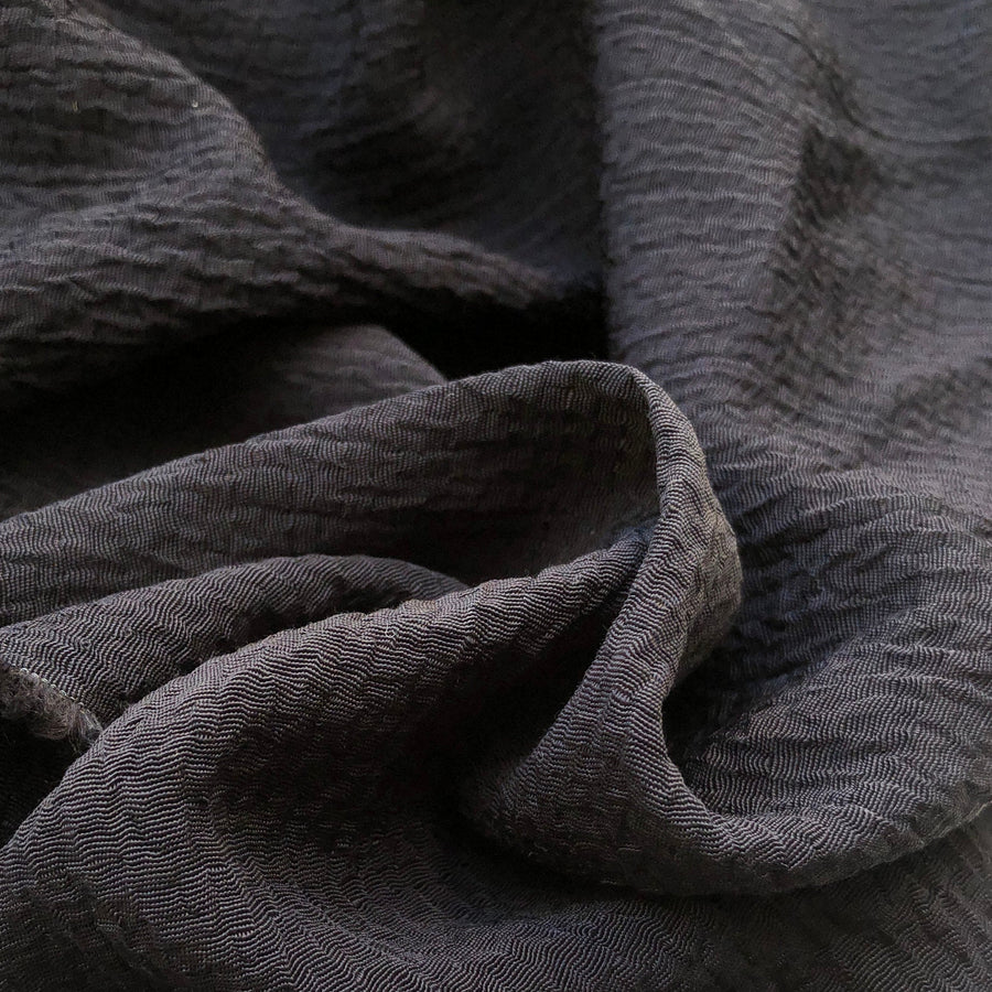 58" 100% Tencel Lyocell Ghost Black Woven Fabric By the Yard | APC Fabrics